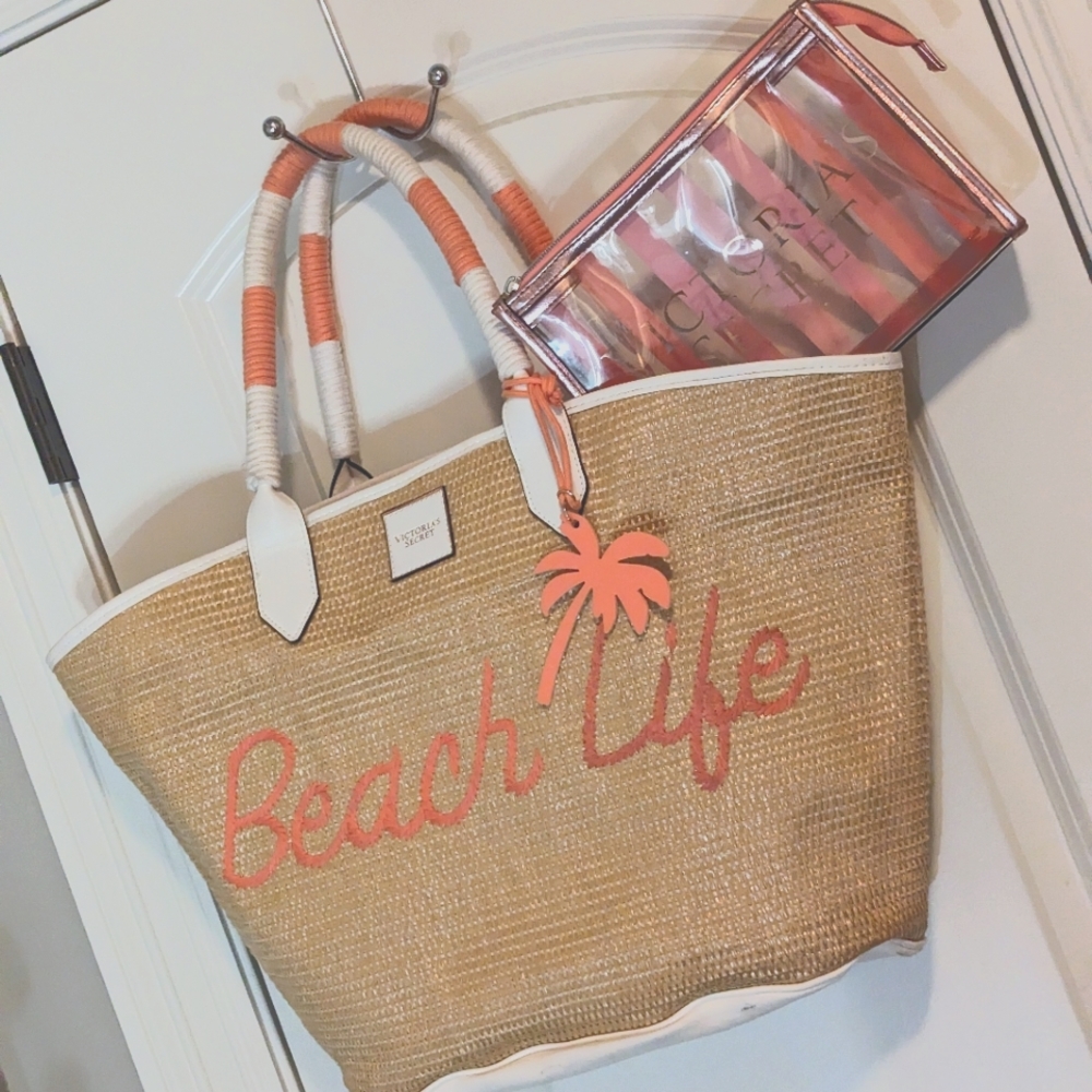Victoria secret beach bag and smaller waterproof bag
